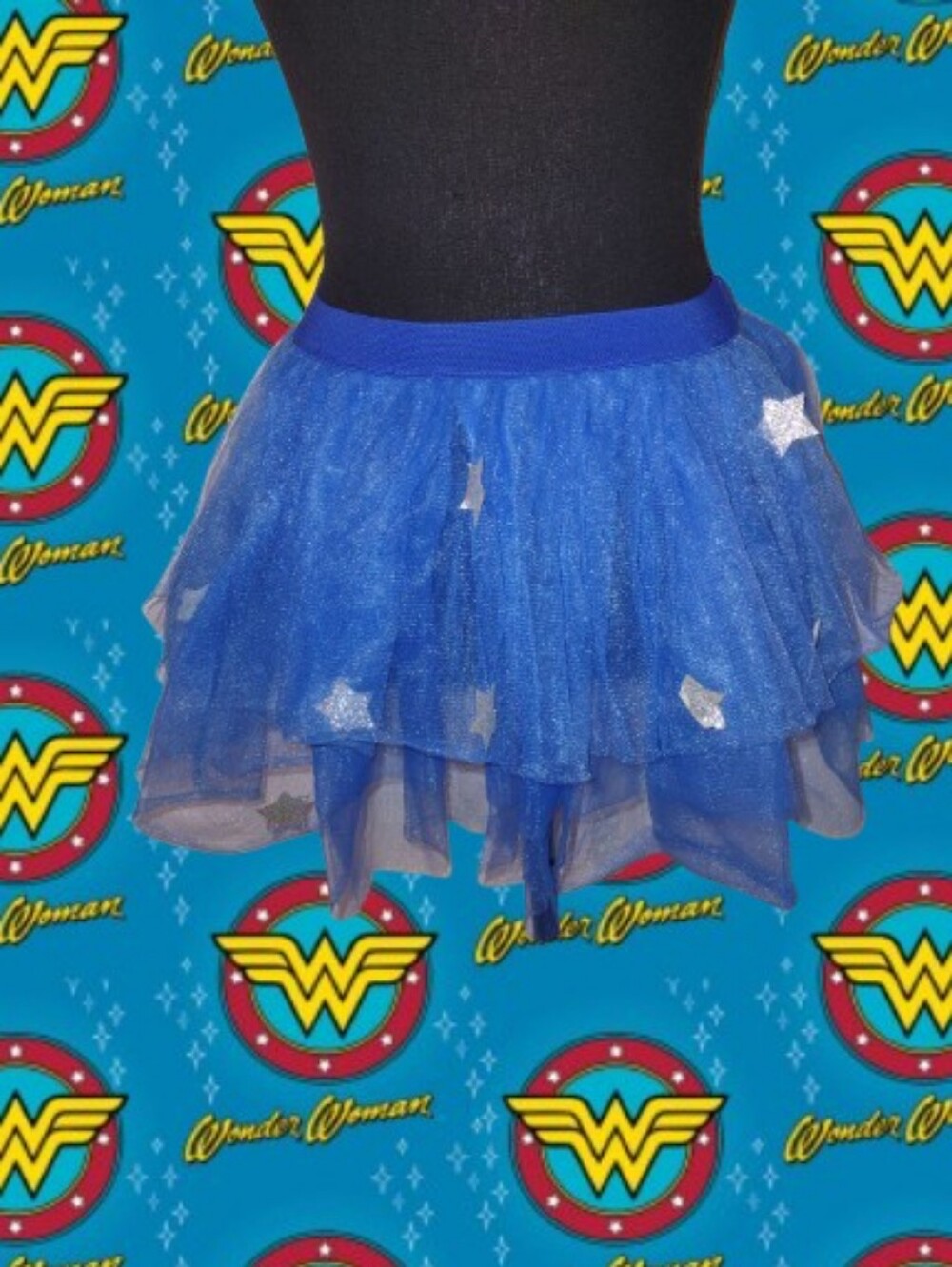 Blue Tulle Tutu Skirt With Stars